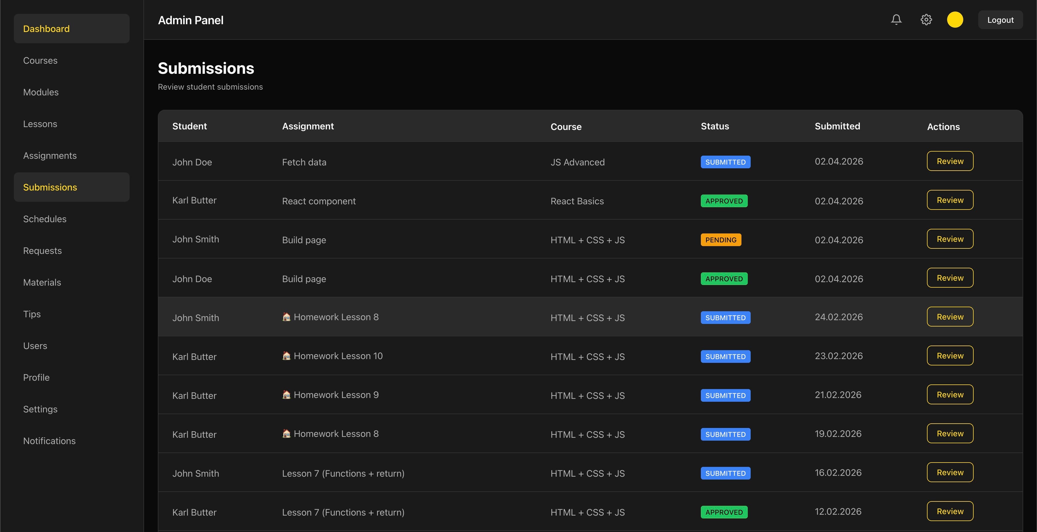 LMS Platform screenshot 3